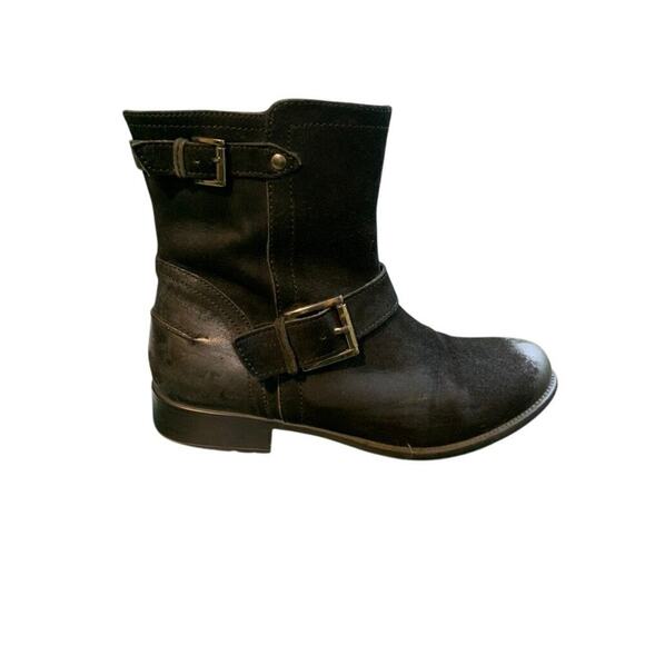 Clarks Womens Size 7M Black Nubuck Leather Plaza Float Boots Style 16326 - Picture 1 of 4